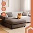 Ruhhy Sofa Hoes – Lichtgrijs – Stretch Velours – Inclusief Kussenhoes – 145-185 cm