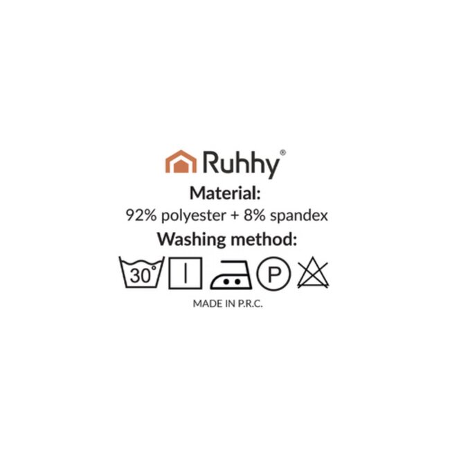 Ruhhy Sofa Hoes – Lichtgrijs – Stretch Velours – Inclusief Kussenhoes – 145-185 cm