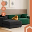 Ruhhy Sofa Hoes – Flessengroen – Stretch Velours – Inclusief Kussenhoes – 145-185 cm