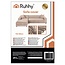 Ruhhy Sofa Hoes – Beige – Stretch Velours – Inclusief Kussenhoes – 145‑185 cm