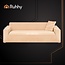 Ruhhy Sofa Hoes – Beige – Stretch Velours – Inclusief Kussenhoes – 145‑185 cm