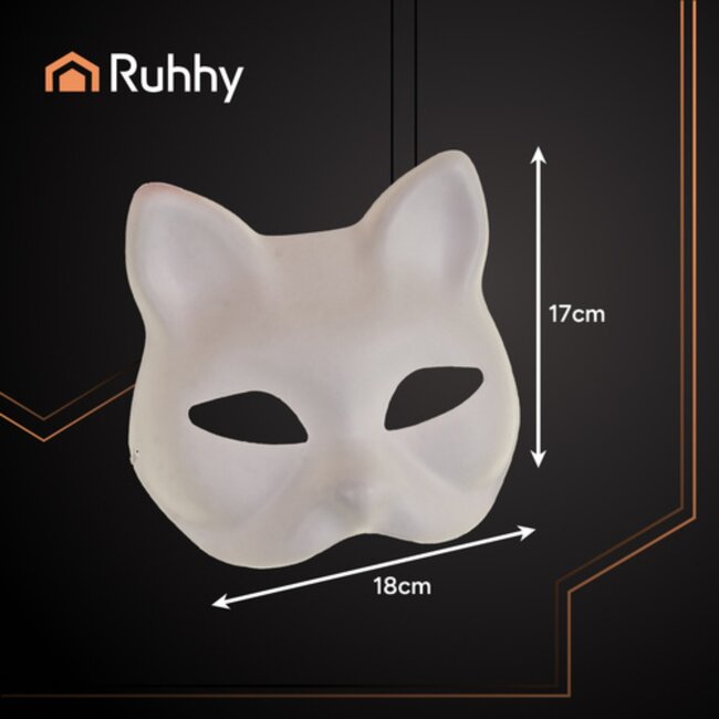 Ruhhy DIY Kattenmasker Set – 10 stuks – Universele Maat – Inclusief Elastiek