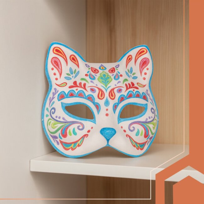 Ruhhy DIY Kattenmasker Set – 10 stuks – Universele Maat – Inclusief Elastiek