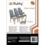 Ruhhy Stoelhoezen – Lichtgrijs – Velours Stretch – Wasbaar – 6 stuks