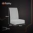 Ruhhy Stoelhoezen – Lichtgrijs – Velours Stretch – Wasbaar – 6 stuks