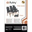 Ruhhy Stoelhoezen – Donkergrijs – Velours Stretch – Wasbaar – 6 stuks