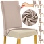 Ruhhy Stoelhoezen – Beige – Velours Stretch – Wasbaar – 6 stuks