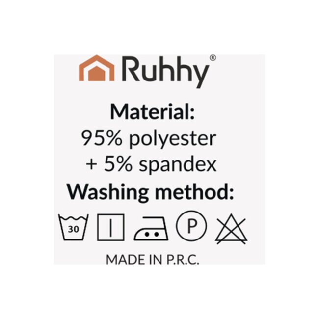 Ruhhy Stoelhoezen – Beige – Velours Stretch – Wasbaar – 6 stuks