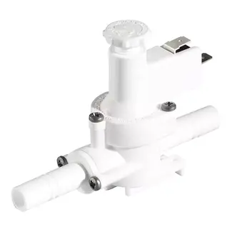 Whale Drukschakelaar waterpomp - acetaal, RVS, nitril en EPDM - instelbaar in de leiding - 12/24 V - 12 mm/10 mm slang - zwart - max. 2 bar - boot, camper, caravan