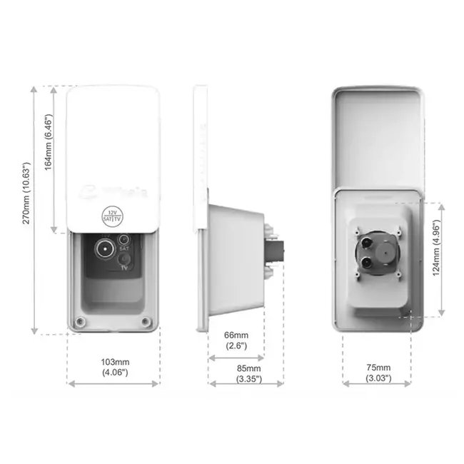 Whale Multimedia 3-in-1 – Inbouwdoos – TV Satelliet – 12V Stopcontact