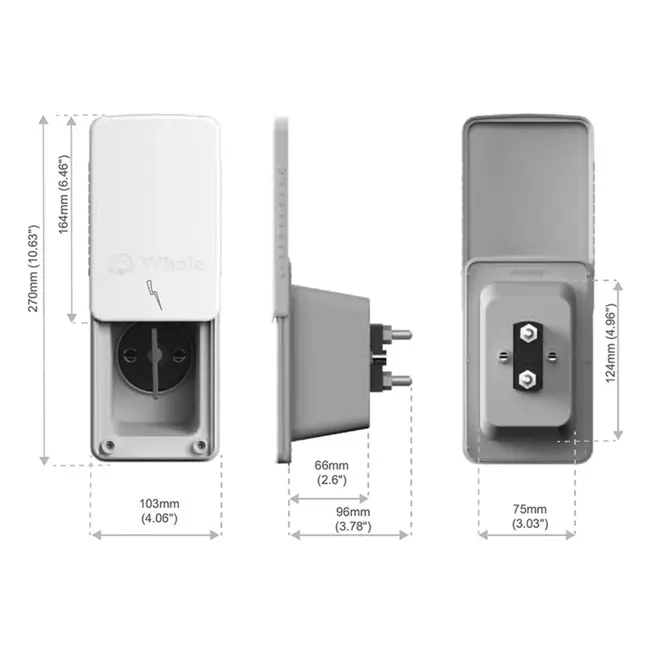 Whale Stroomonderbreker – Inbouwdoos – 12/24V – 500A – IP55