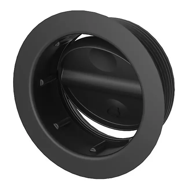 Whale Luchtuitlaat – Verstelbaar Rooster 65 mm – Zwart – Voor Camper & Caravan