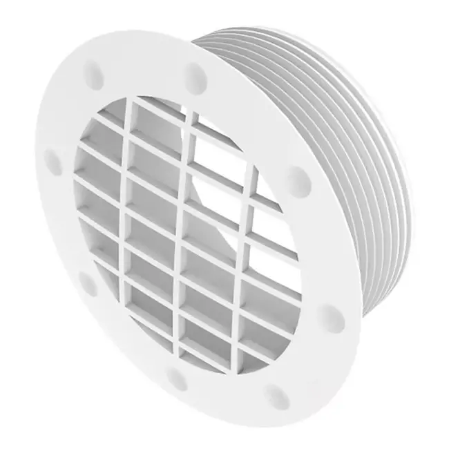 Whale Luchtuitlaat – Vast Ventilatierooster 65 mm – Wit – Voor Camper & Caravan