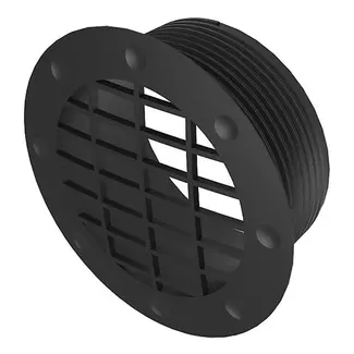 Whale Luchtuitlaat – Vast Ventilatierooster 65 mm – Zwart – Voor Camper & Caravan