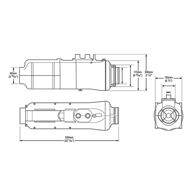 Whale Space Heater – Gas/Electric 6 GTE – 6,0 kW – Ondervloerse Kachel