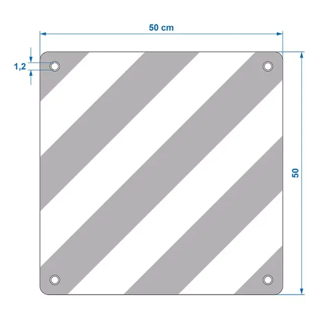ProPlus Markeringsbord – Aluminium – 50x50 cm – Voor Italië – CE25 EN 12899