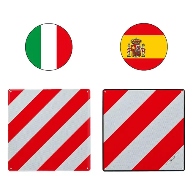 ProPlus Markeringsbord 2-in-1 – Aluminium – 50x50 cm – Italië & Spanje/Portugal