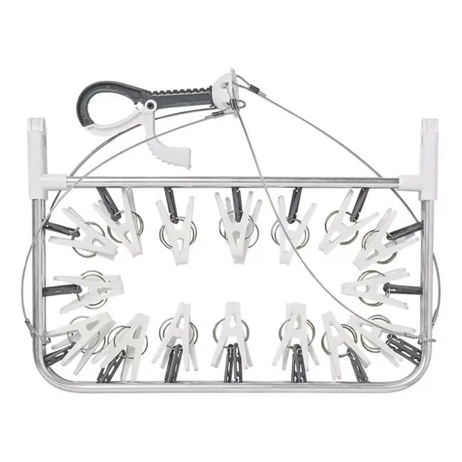 ProPlus Droogcarrousel – Aluminium – Inklapbaar – 32 Knijpers – Compact