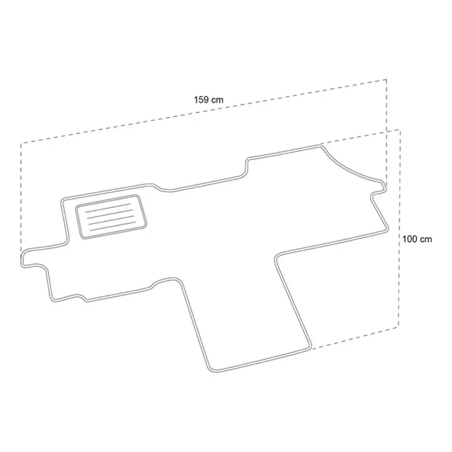 ProPlus Camper Cabine Vloermat – Fiat Ducato X290 vanaf 2014 – Antraciet