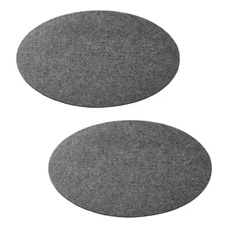 ProPlus Placemats – Ø35 cm – Ronde Vilt Placemat – Grijs – Set van 2
