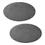 ProPlus Placemats – Ø35 cm – Ronde Vilt Placemat – Grijs – Set van 2