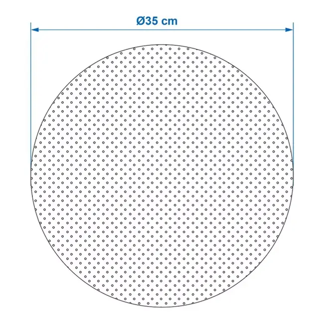 ProPlus Placemats – Ø35 cm – Ronde Vilt Placemat – Grijs – Set van 2