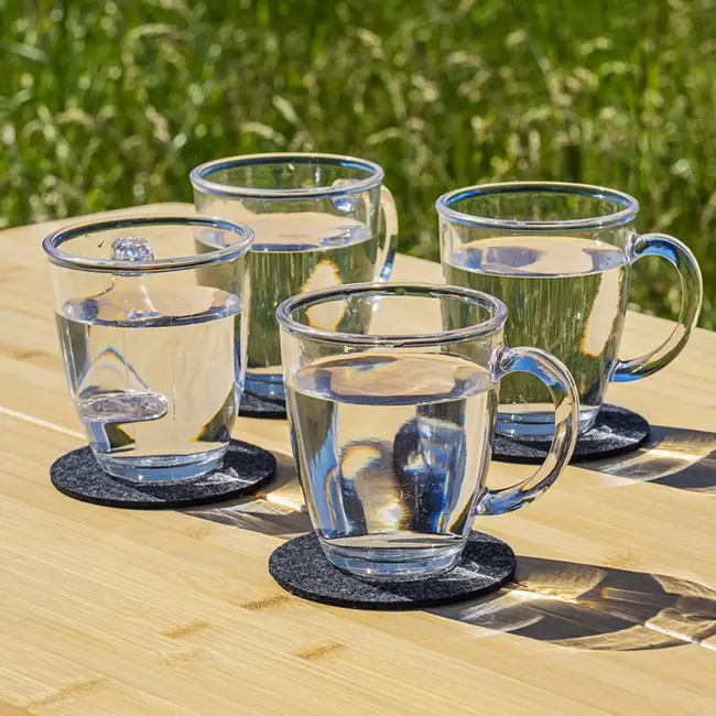 ProPlus Onderzetters – Ø10 cm – Vilt – Grijs – Set van 6