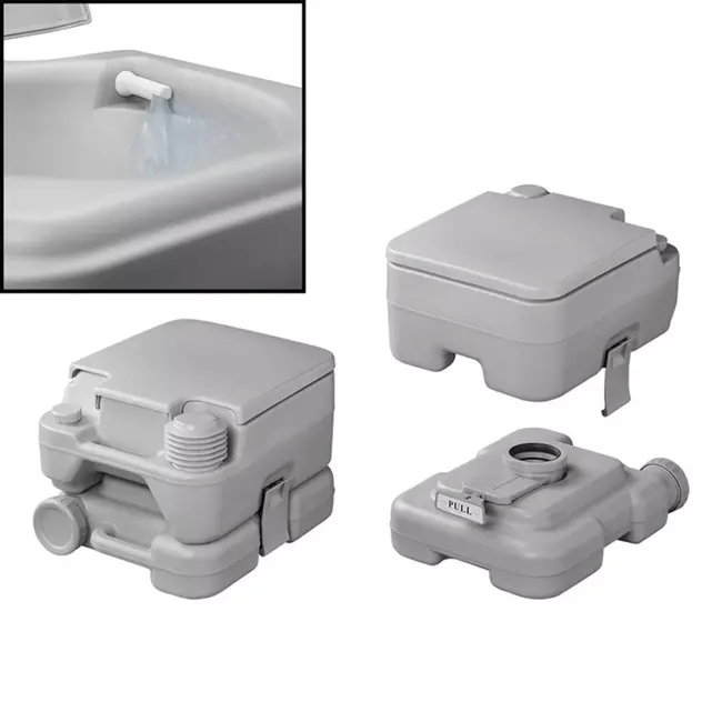 ProPlus Draagbaar Toilet – 10L/10L – Compact Camping Toilet – Met Doorspoelpomp