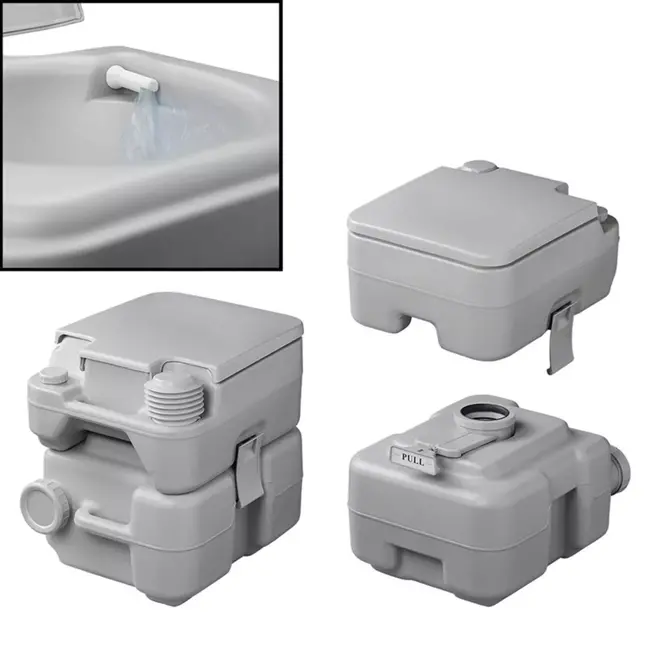 ProPlus Draagbaar Toilet – 10L/20L – Compact Camping Toilet – Met Doorspoelpomp