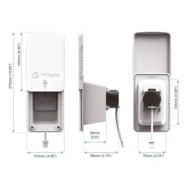 Whale Klep Inbouwdoos – Easi-Slide Deksel – Wit – Origineel Vervangingsonderdeel