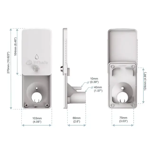 Whale Klep Inbouwdoos – Wit – Met Slot – Wateraansluiting Bescherming