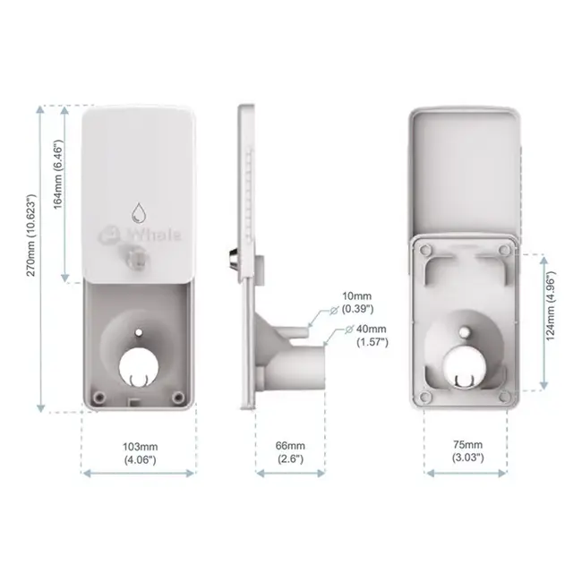 Whale Klep Inbouwdoos – Zwart – Met Slot – Wateraansluiting