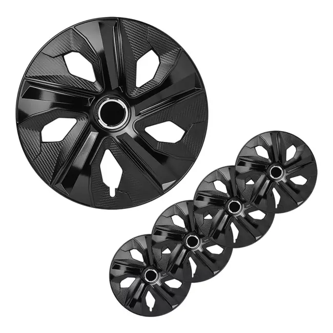 ProPlus Wieldoppen Set – Moon Ring – 14 inch – Carbon Zwart – 4 Stuks