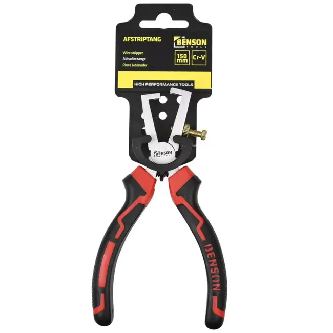 Hofftech Slanke afstriptang - 150 mm - robuuste grip - instelbare stelschroef - rood