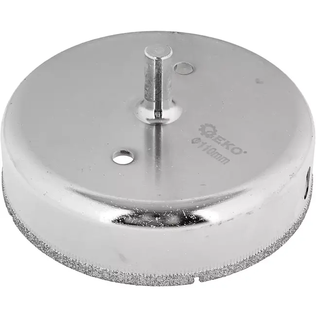 GEKO diamant kroonboor voor tegels - hoge precisie droog en nat boren - 110 mm - zilvergrijs - voor gres, keramiek, marmer en natuursteen