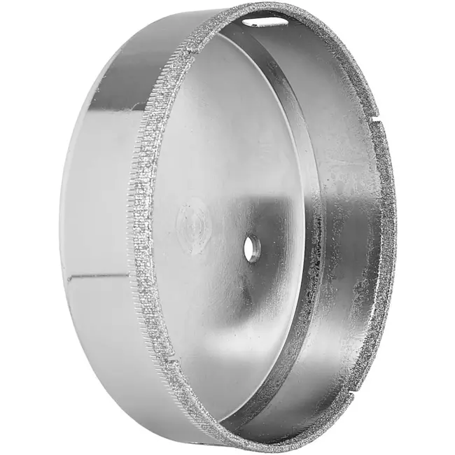 GEKO diamant kroonboor voor tegels - hoge precisie droog en nat boren - 110 mm - zilvergrijs - voor gres, keramiek, marmer en natuursteen