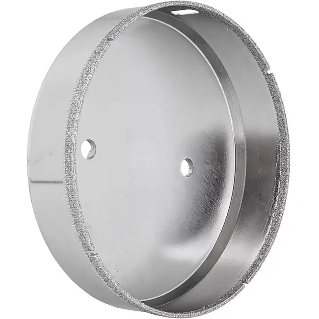 GEKO Diamant kroonboor - droog en nat boren - 120 mm - zilvergrijs - cilindrische schacht - voor gres, keramiek, tegels, marmer en natuursteen