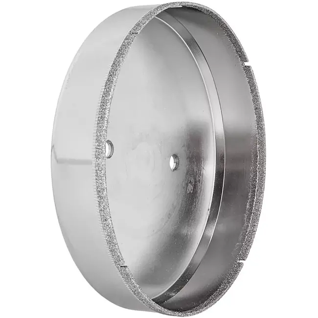 GEKO Kroonboor - diamant - precisieboren - 140 mm - zilvergrijs - voor gres, keramiek, tegels, marmer en natuursteen - geschikt voor nat en droog boren