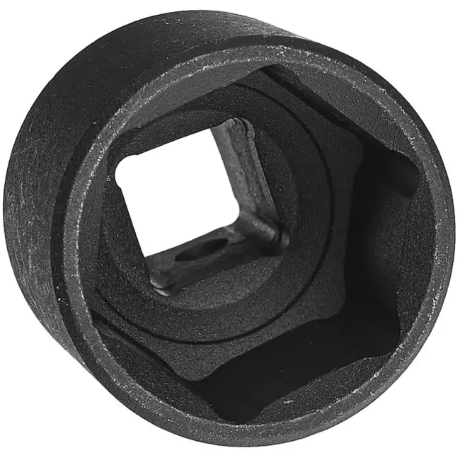 Tvardy slagdop kort 25 mm zeskant - chroom-molybdeenstaal - aandrijving 12,7 mm - zwart - voor slagmoersleutel, auto en industrie