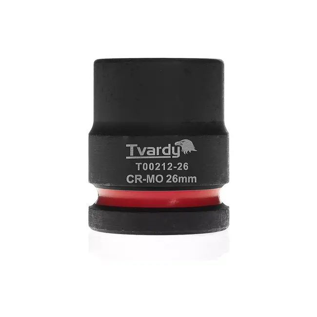 Tvardy Slagdop zeskant kort 26 mm – chroom-molybdeenstaal – aandrijving 19 mm – voor slagmoersleutel – autowerkplaats en industrie