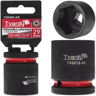 Tvardy slagdop kort zeskant 29 mm - chroom-molybdeenstaal - aandrijfvierkant 19,05 mm - slagvast - voor slagmoersleutels, auto en industrie