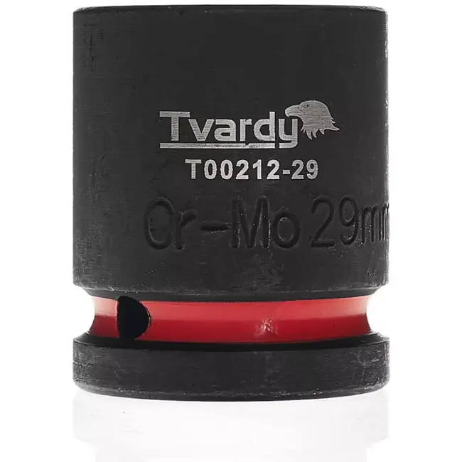 Tvardy slagdop kort zeskant 29 mm - chroom-molybdeenstaal - aandrijfvierkant 19,05 mm - slagvast - voor slagmoersleutels, auto en industrie