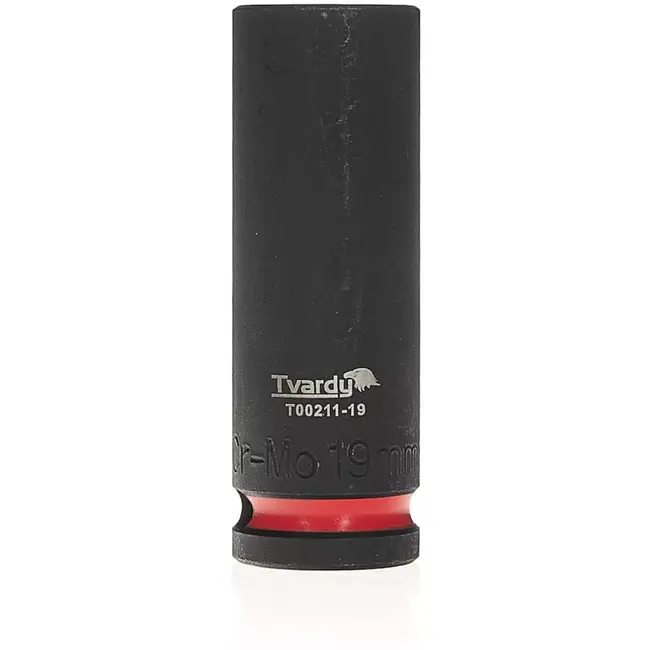 Tvardy Slagdop lang zeskant 19 mm - chroom-molybdeenstaal (Cr-Mo) - 12,7 mm vierkante opname - voor slagmoersleutel - voor auto- en staalconstructiewerk