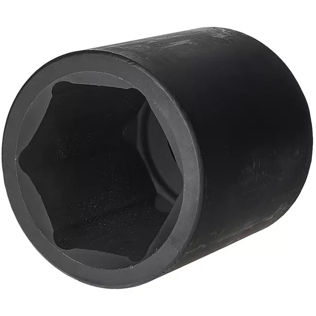 Tvardy Lange slagdop zeskant 52 mm – chroom-molybdeenstaal – aandrijving 19 mm – zwart – voor slagsleutel, diepgelegen moeren en industrieel gebruik