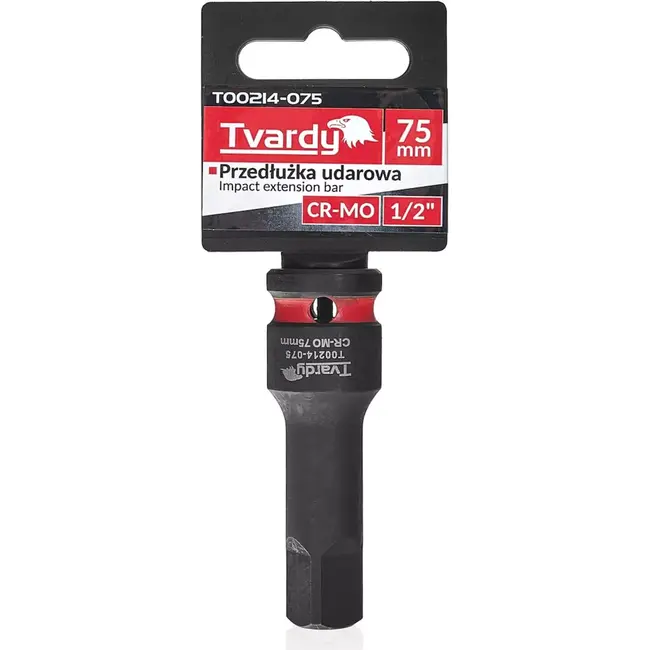 Tvardy Slagverlengstuk 12,7 mm aandrijfvierkant - chroom-molybdeenstaal - lengte 75 mm - voor krappe ruimtes - slagmoersleutel, auto en industrie