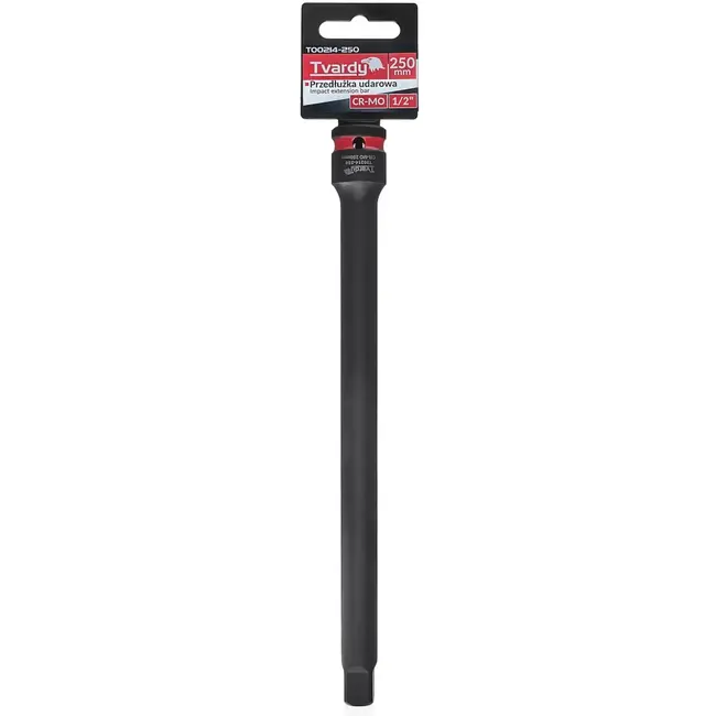 Tvardy Slagverlengstuk voor slagmoersleutel - chroom-molybdeenstaal - 25 cm - zwart - voor extra bereik in krappe ruimtes - auto, industrie en bouw