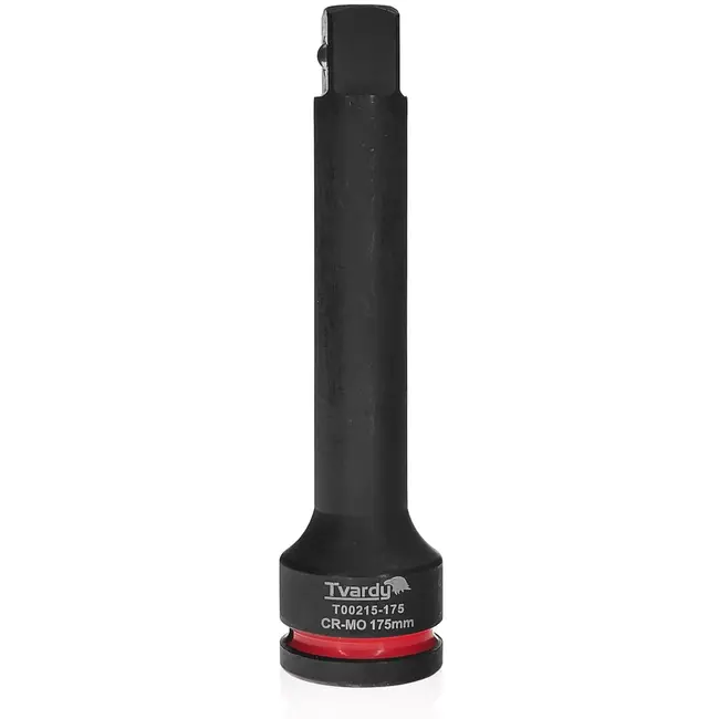 Tvardy Slagverlengstuk 19 mm vierkant - chroom-molybdeenstaal - met kogelborging - 175 mm - zwart - voor slagmoersleutels en autowerkplaats