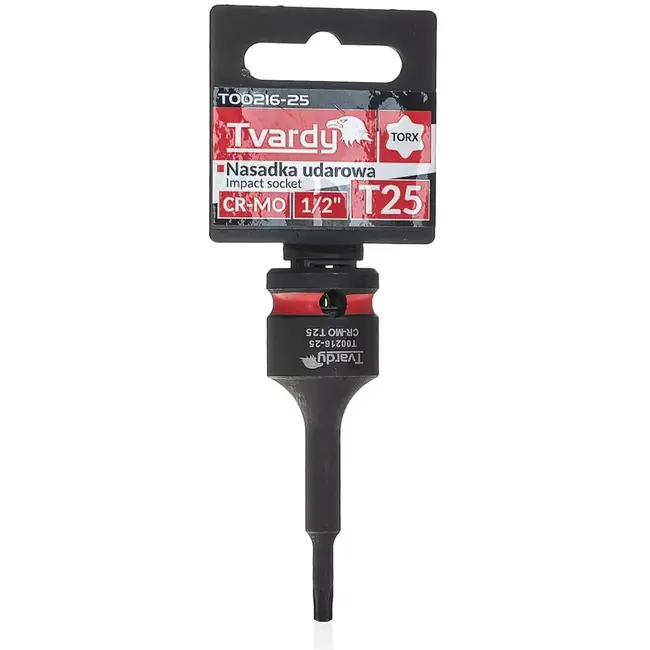 Tvardy slagdop torx T27 - chroom-molybdeenstaal - opname 12,7 mm - zwart - voor slagmoersleutel, auto en industrie