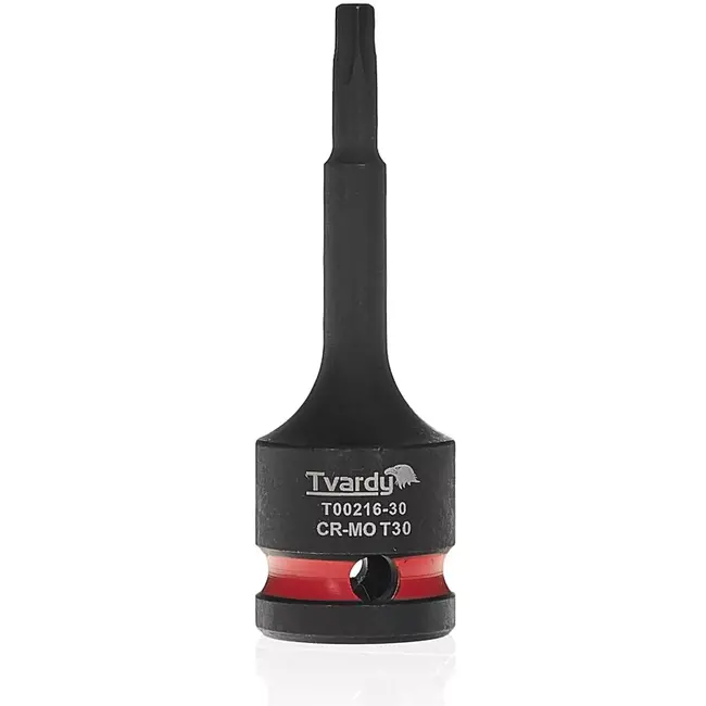 Tvardy Slagdop torx T30 met 12,7 mm aandrijving – chroom-molybdeen staal – zwart – voor slagmoersleutels – auto, industrie en staalconstructies