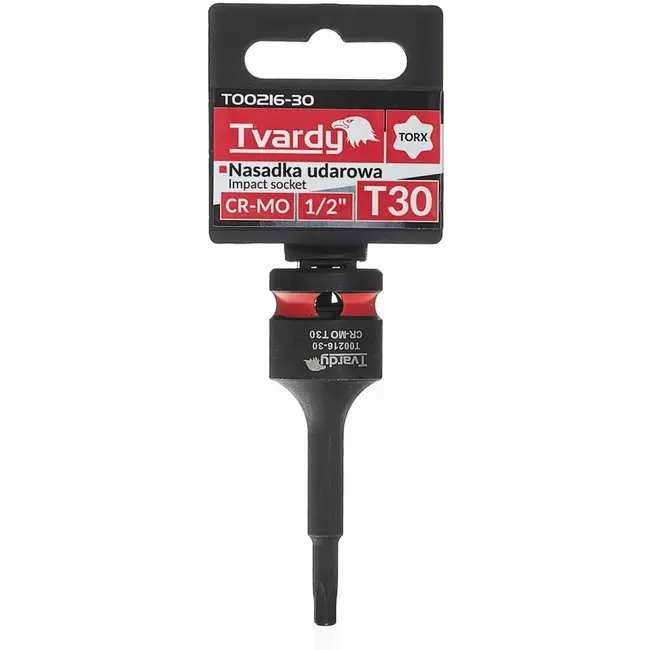 Tvardy Slagdop torx T30 met 12,7 mm aandrijving – chroom-molybdeen staal – zwart – voor slagmoersleutels – auto, industrie en staalconstructies
